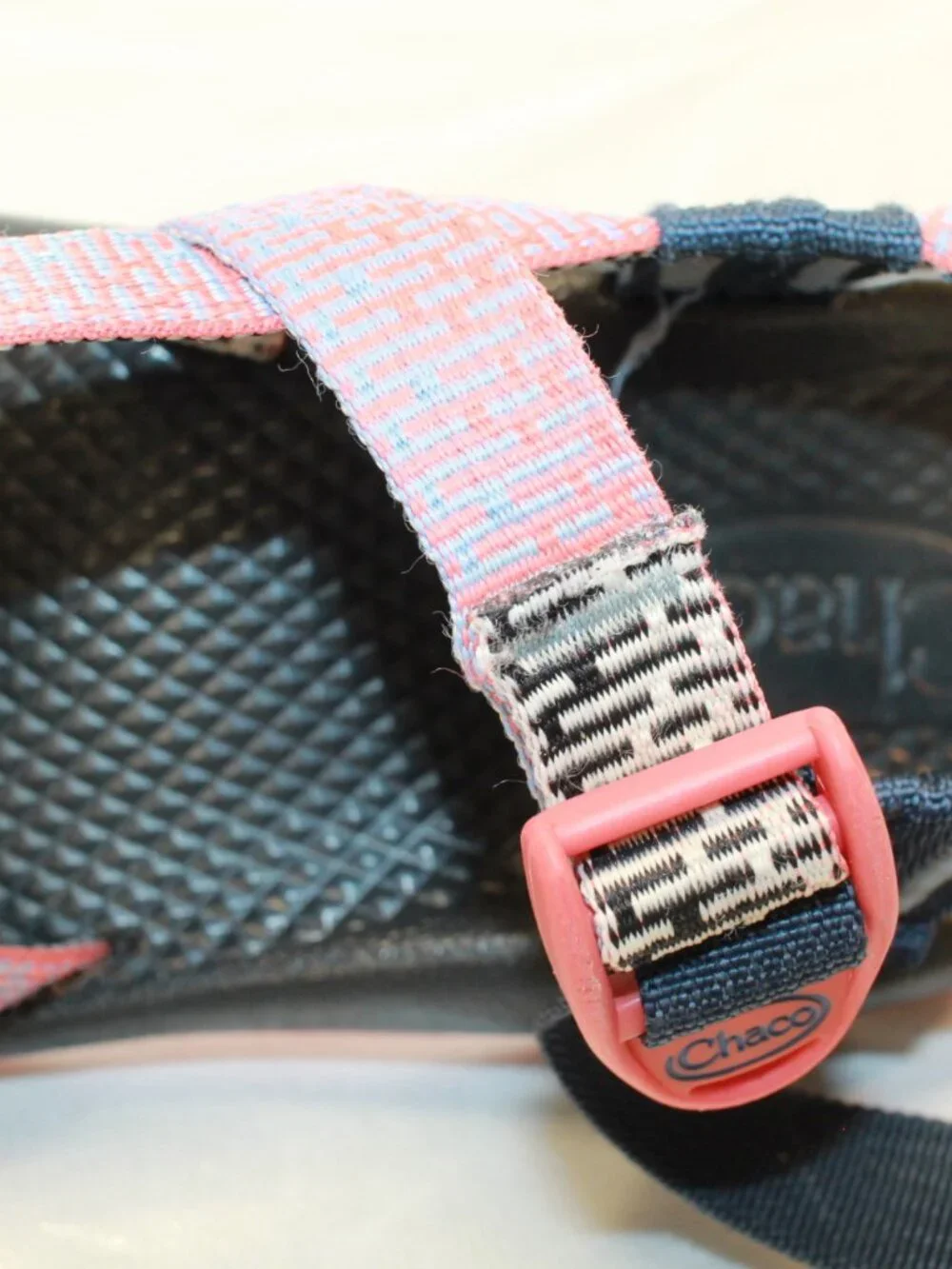Chaco Kids Size 5 Penny Coral Z1 EcoTread Adjustable No Toe Post Sport Sandals